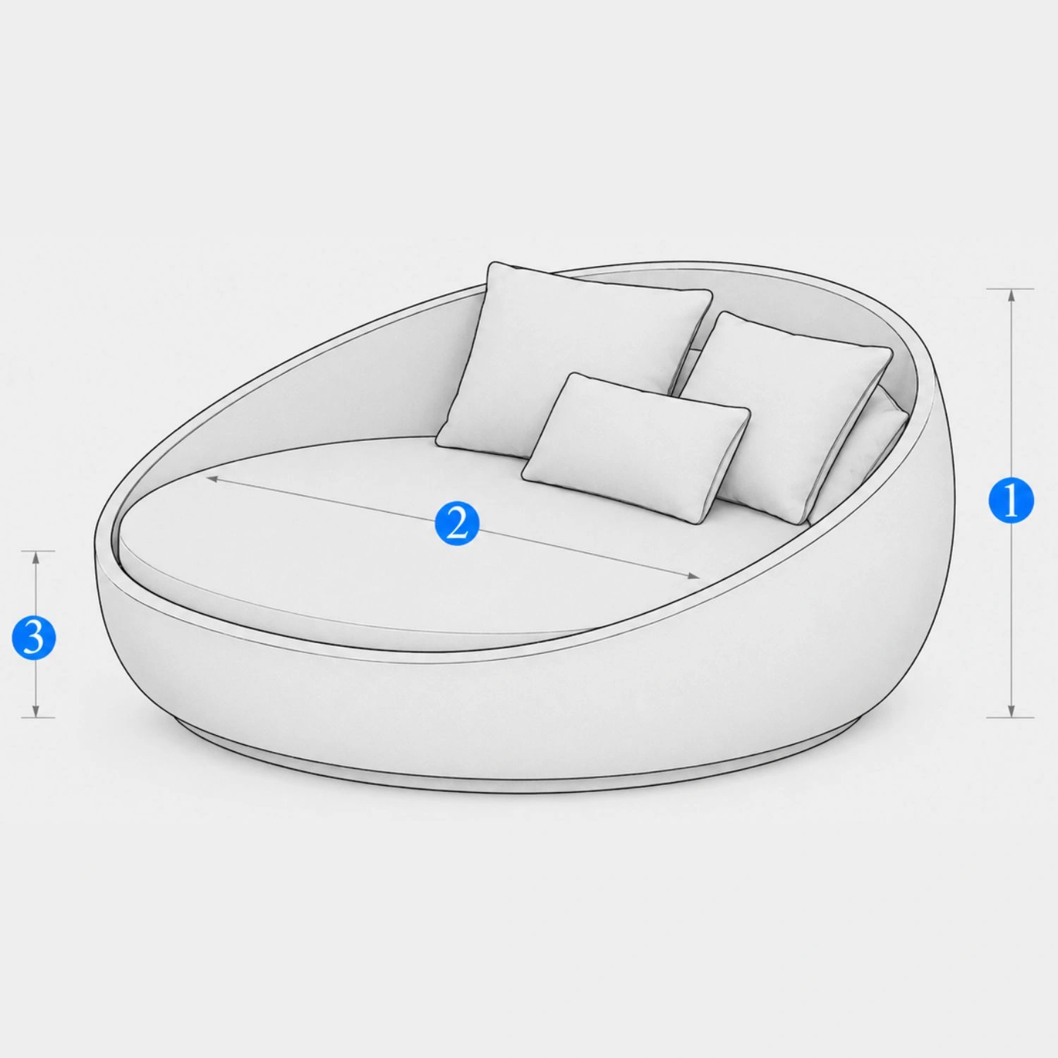 Custom Made Round Daybed Cover