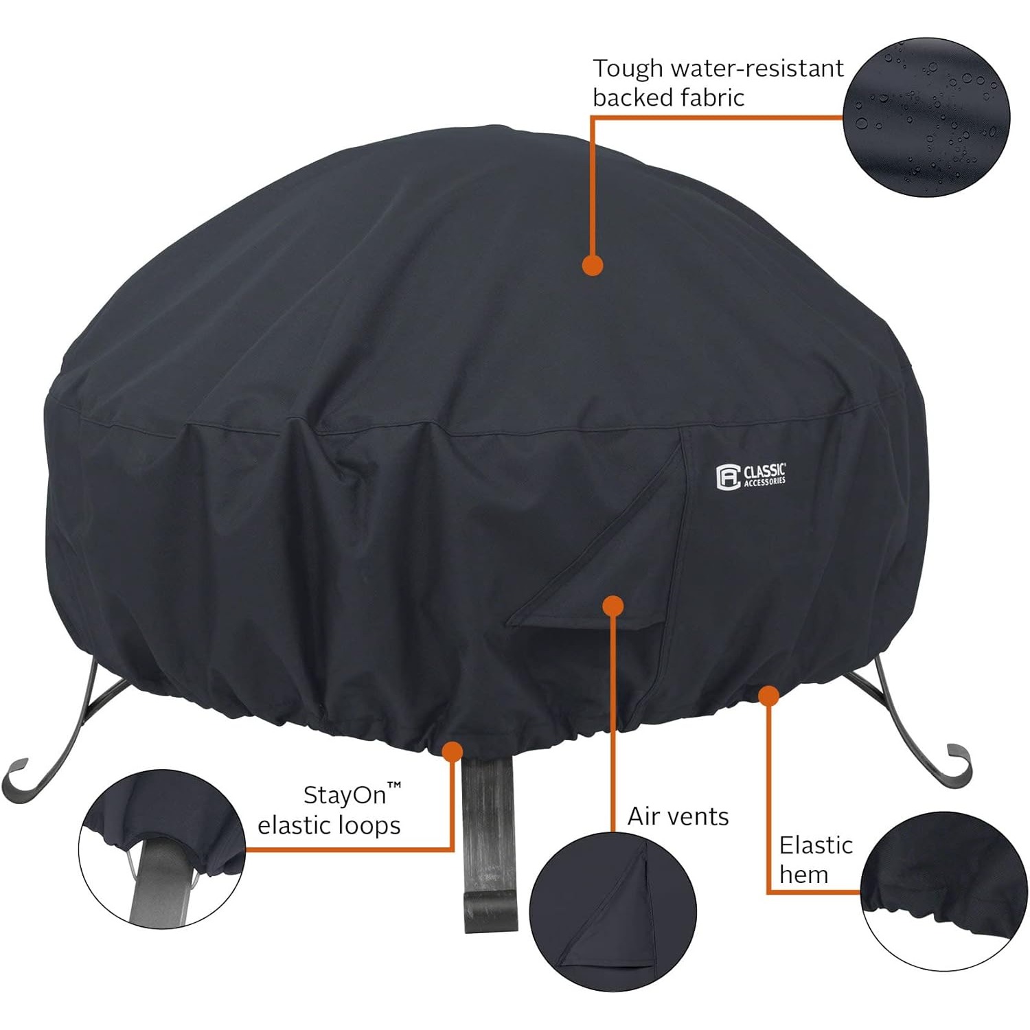 Fire Pit Cover | Fire Bowl Covers | Outdoor Firepit Cover — image 3