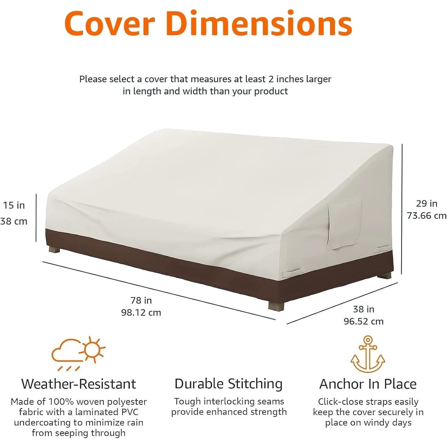 Outdoor Lounge Cover | Patio Lounge Chair Covers | Garden Lounger Covers — image 8