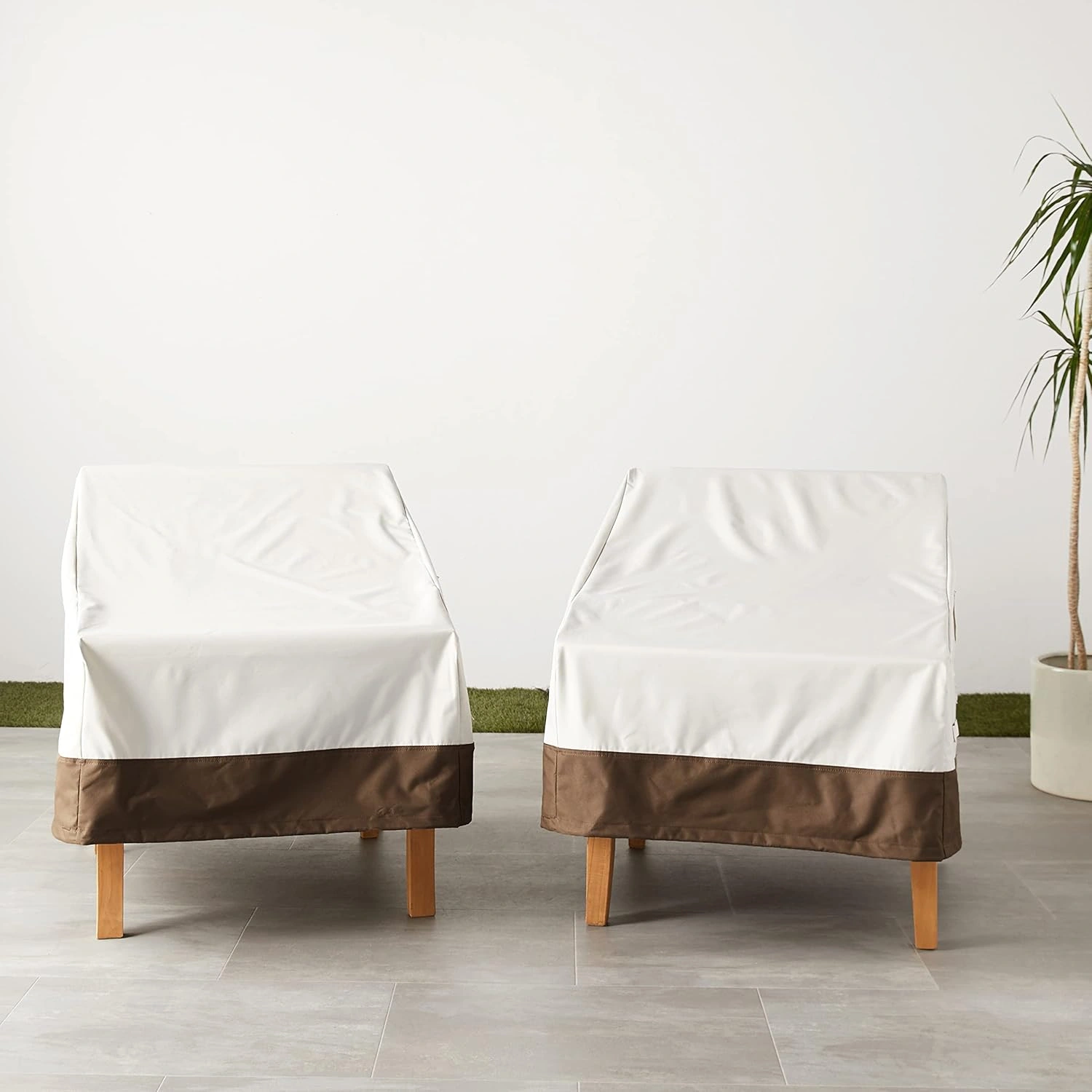 2 Pack Single Outdoor Lounge Seat Cover | Deep Seat Patio Chair Covers — image 3