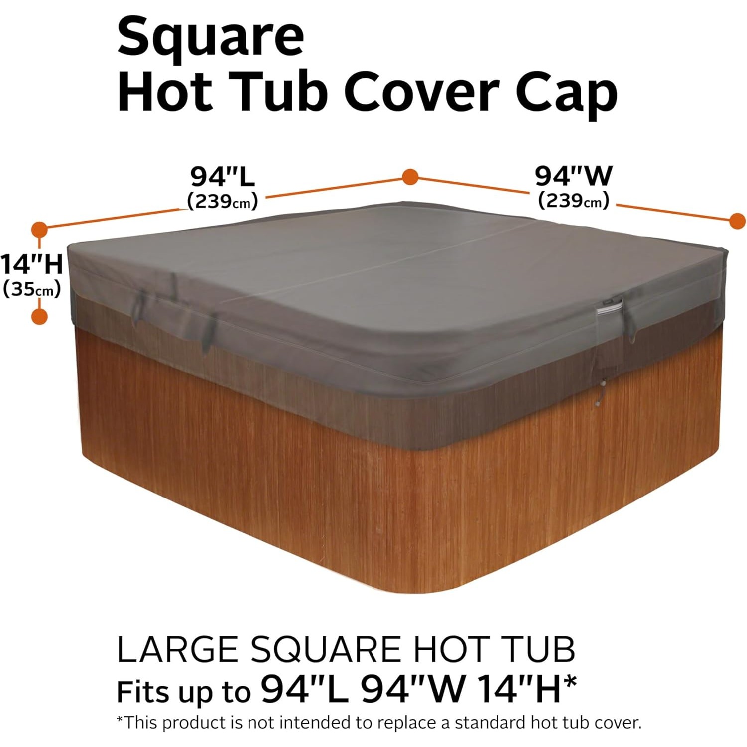 Square Hot Tub Cover | Square Jacuzzi Cover | Spa Tub Covers — image 2