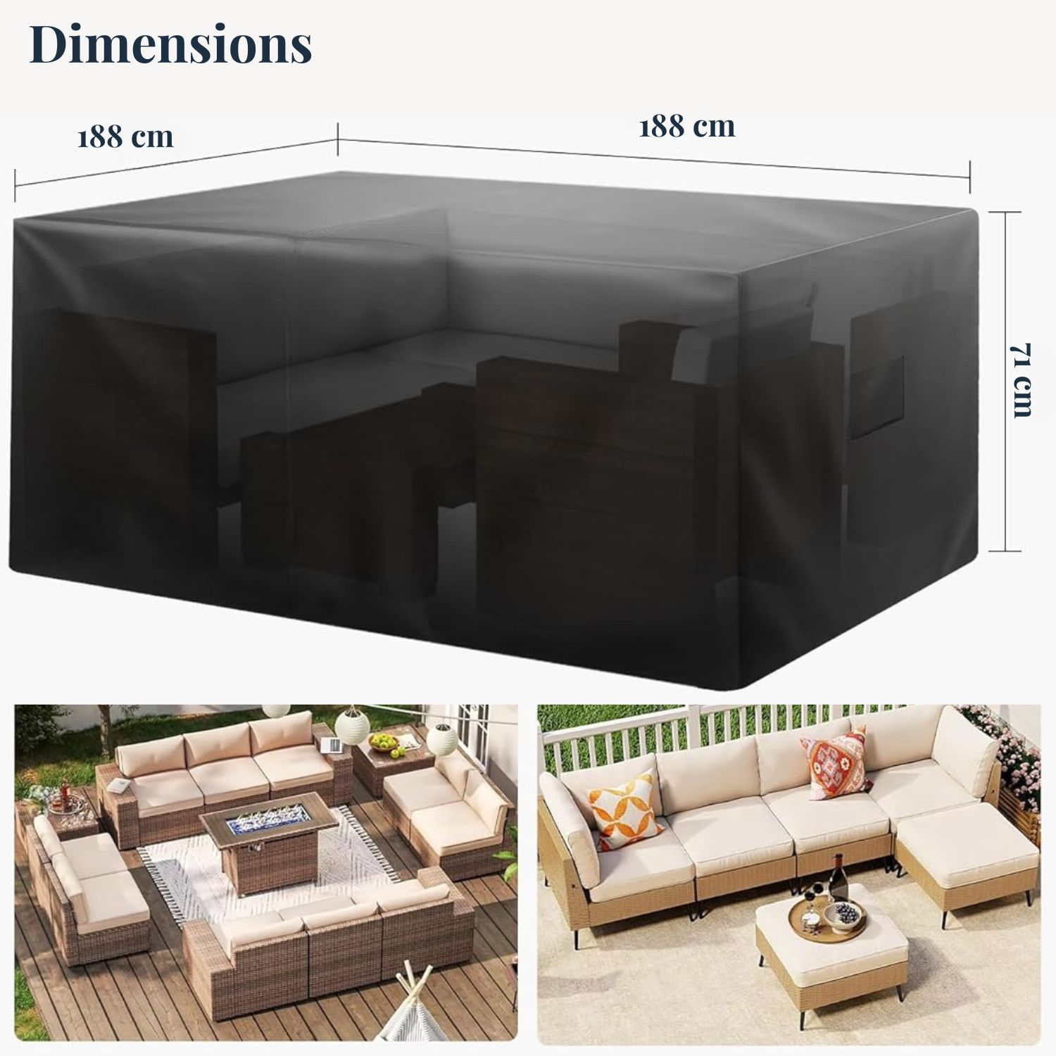 Square Patio Table & Chairs Cover — image 5