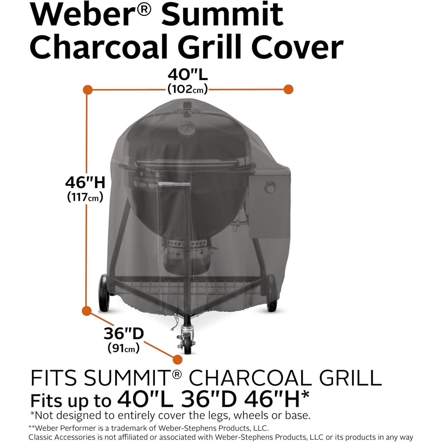 Weber Charcoal Grill Cover | Charcoal Weber Grill Cover | Weber BBQ Cover — image 4